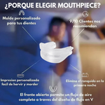 Dispositivo Bucal Antirronquidos, Apnea y Bruxismo con Diseño Ergonómico y Material Seguro BPA Free