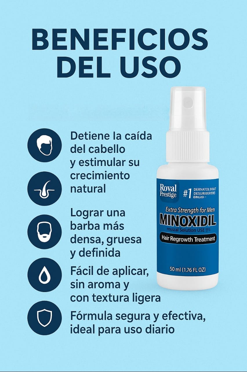 MINOXIDIL MEN - Para Caída de Cabello Tratar y Prevenir